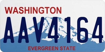 WA license plate AAV4164