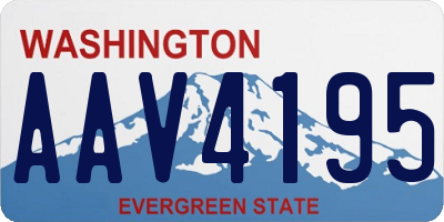 WA license plate AAV4195
