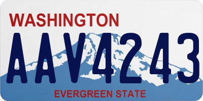 WA license plate AAV4243