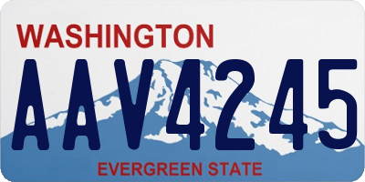 WA license plate AAV4245