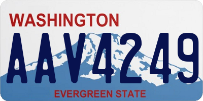 WA license plate AAV4249