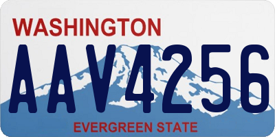 WA license plate AAV4256