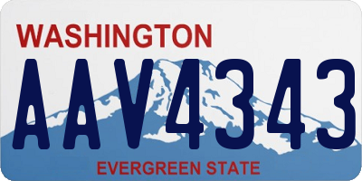 WA license plate AAV4343