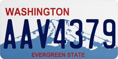 WA license plate AAV4379