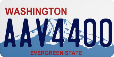 WA license plate AAV4400