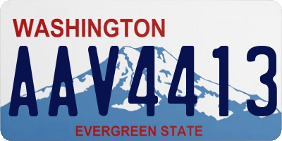 WA license plate AAV4413
