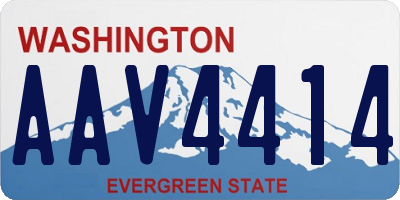 WA license plate AAV4414
