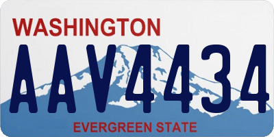 WA license plate AAV4434
