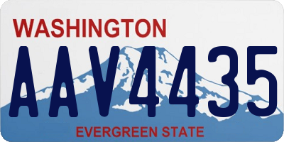 WA license plate AAV4435