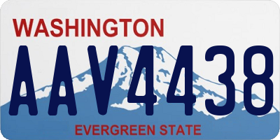 WA license plate AAV4438