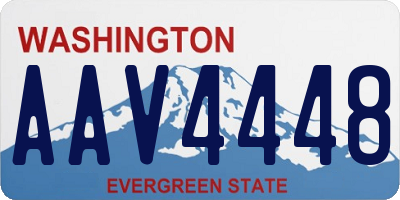 WA license plate AAV4448