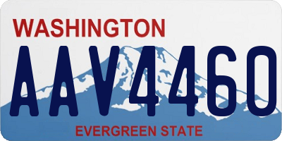 WA license plate AAV4460