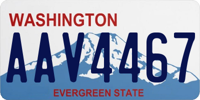 WA license plate AAV4467