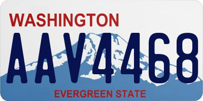 WA license plate AAV4468