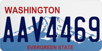 WA license plate AAV4469