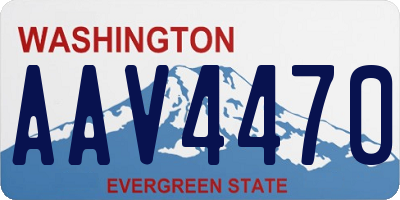 WA license plate AAV4470