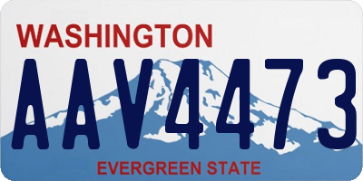 WA license plate AAV4473