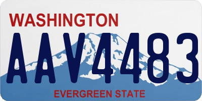 WA license plate AAV4483