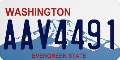 WA license plate AAV4491