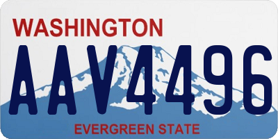 WA license plate AAV4496