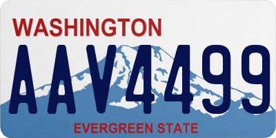 WA license plate AAV4499
