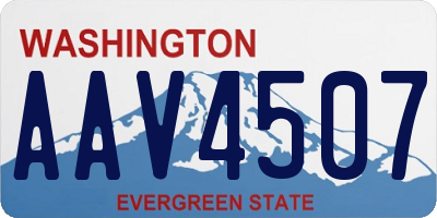 WA license plate AAV4507