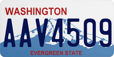 WA license plate AAV4509