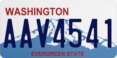 WA license plate AAV4541