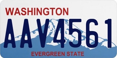WA license plate AAV4561