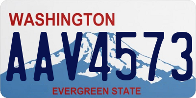 WA license plate AAV4573