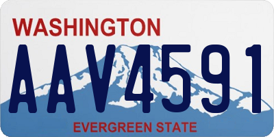 WA license plate AAV4591