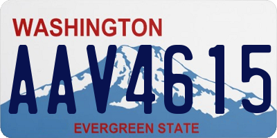 WA license plate AAV4615