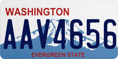 WA license plate AAV4656