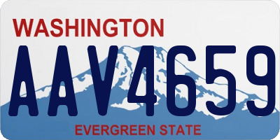 WA license plate AAV4659