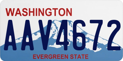 WA license plate AAV4672