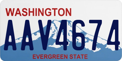 WA license plate AAV4674