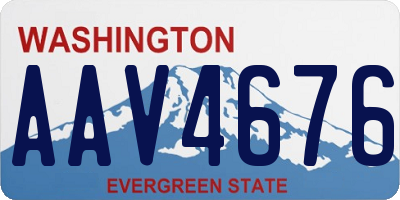 WA license plate AAV4676