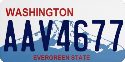 WA license plate AAV4677