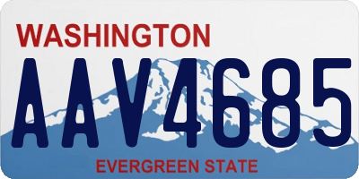 WA license plate AAV4685