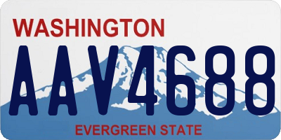 WA license plate AAV4688
