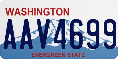 WA license plate AAV4699