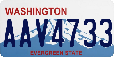 WA license plate AAV4733