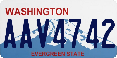 WA license plate AAV4742
