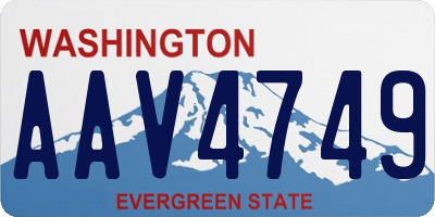 WA license plate AAV4749