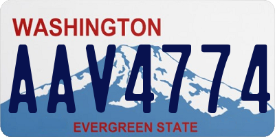 WA license plate AAV4774