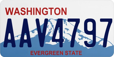 WA license plate AAV4797