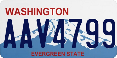 WA license plate AAV4799