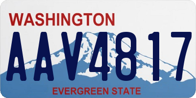 WA license plate AAV4817