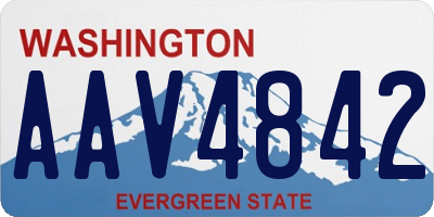 WA license plate AAV4842