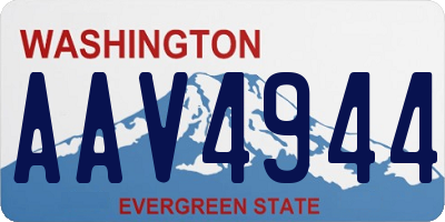 WA license plate AAV4944